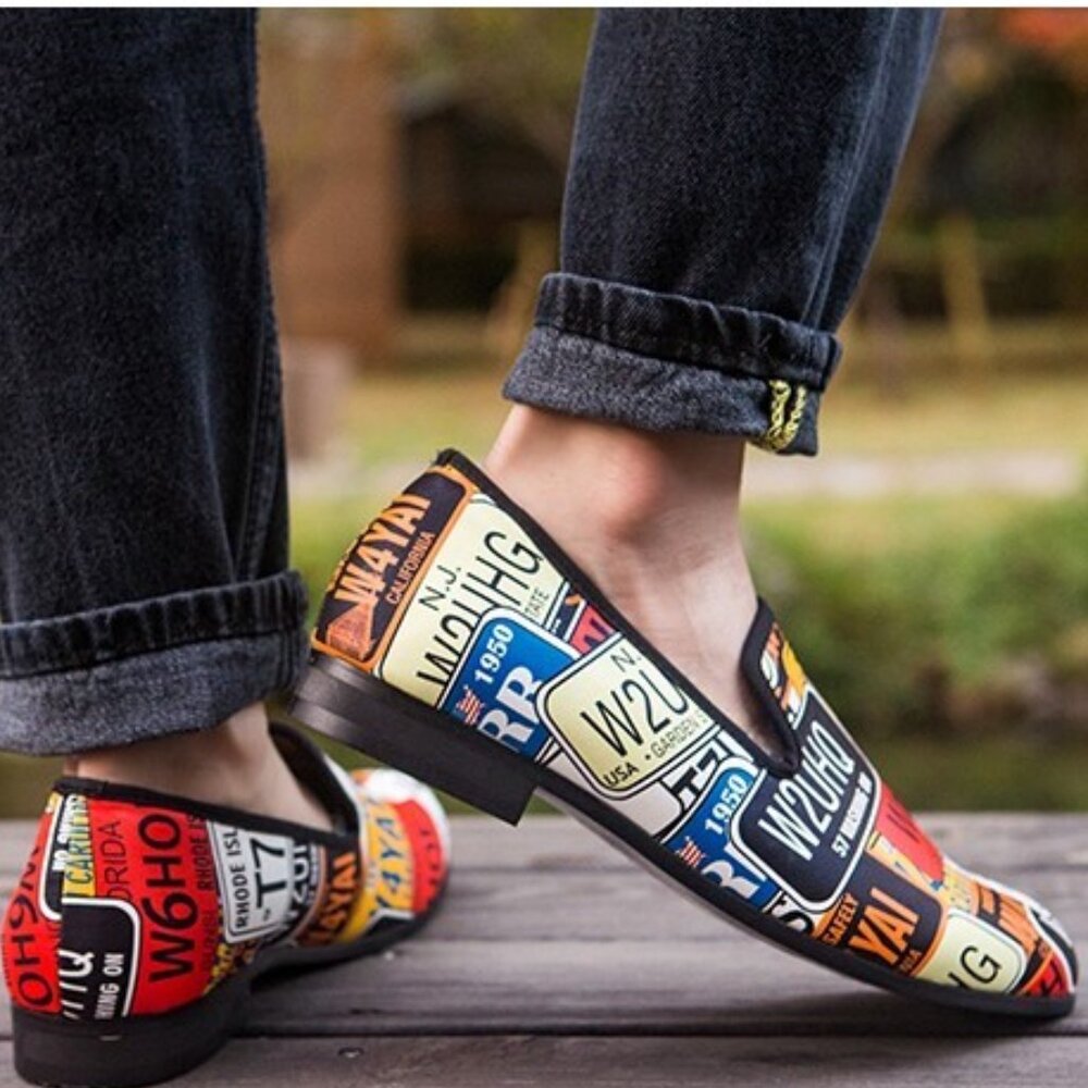 MeiJiaNa~ U.S. License Plate, Fashion- Loafer, Slip-On Shoes- Size 10- B09C3L711 - Picture 11 of 17